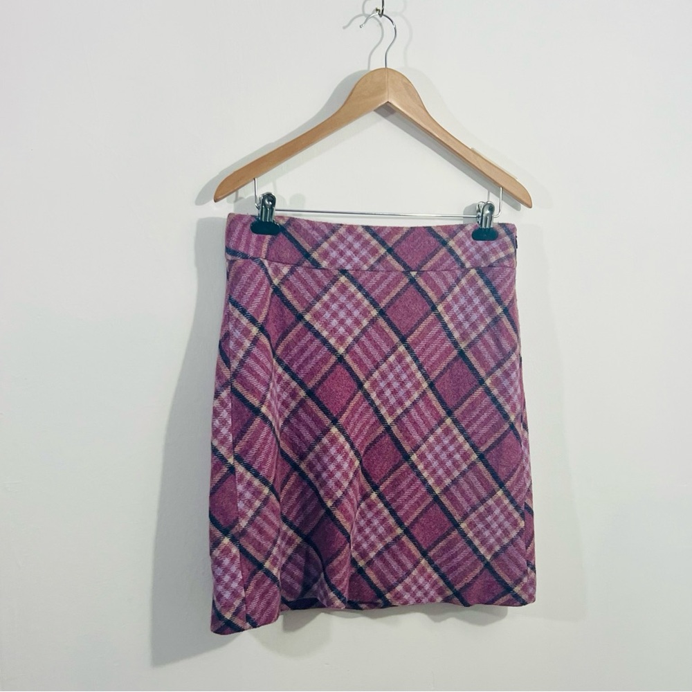 Talbots Wool Mix Plaid A Line Skirt Lined Size 8 Classic Closet Essential Size 8